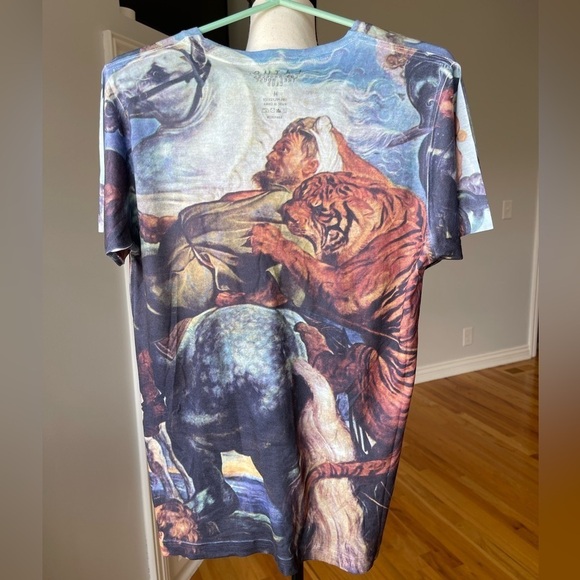 L.A.T.H.C. Los Angeles Tree House Club size M Tiger Tee shirt double sided hit - Picture 2 of 9